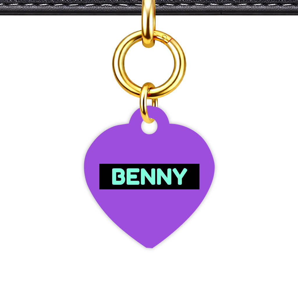 Mixed Classic Dog Tag Gold Classic Vol 36 | 5 Designs | Heart Bone Circle | Pet ID Tag - Classic Id Unique Deep Purple Classic Pet Id Dog Tag And Cat Tag 2102