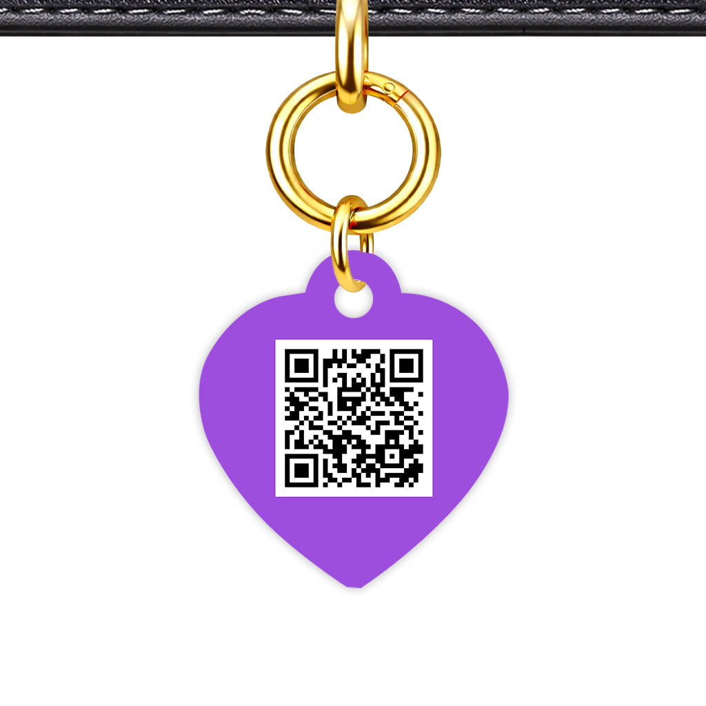 Deep Purple QR Smart Pet Id Tag (Dog Tag & Cat Tag)