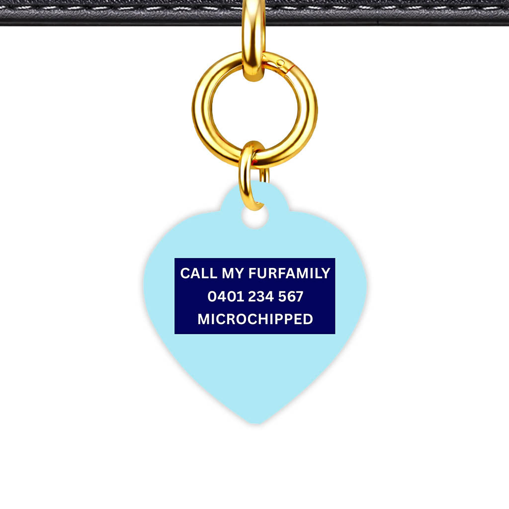 Light and Navy Blue Classic Pet Id (Dog Tag & Cat Tag)