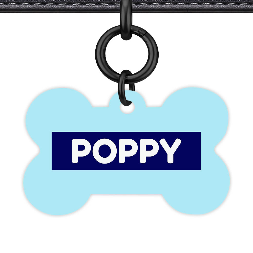 Light and Navy Blue Classic Pet Id (Dog Tag & Cat Tag)