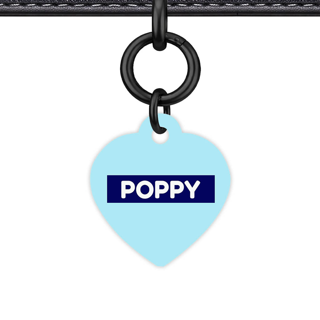 Light and Navy Blue QR Smart Pet Id Tag (Dog Tag & Cat Tag)