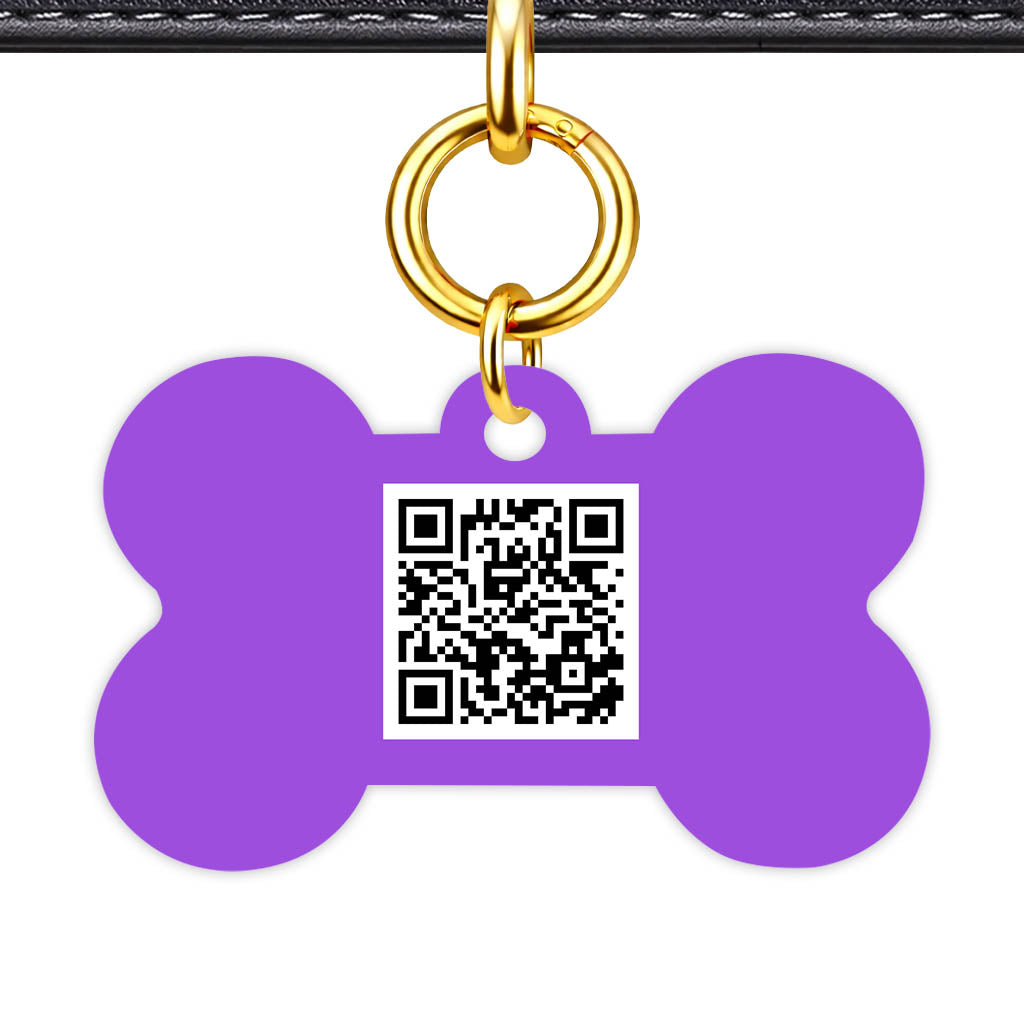 Deep Purple QR Smart Pet Id Tag (Dog Tag & Cat Tag)