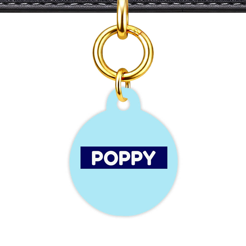 Light and Navy Blue Classic Pet Id (Dog Tag & Cat Tag)