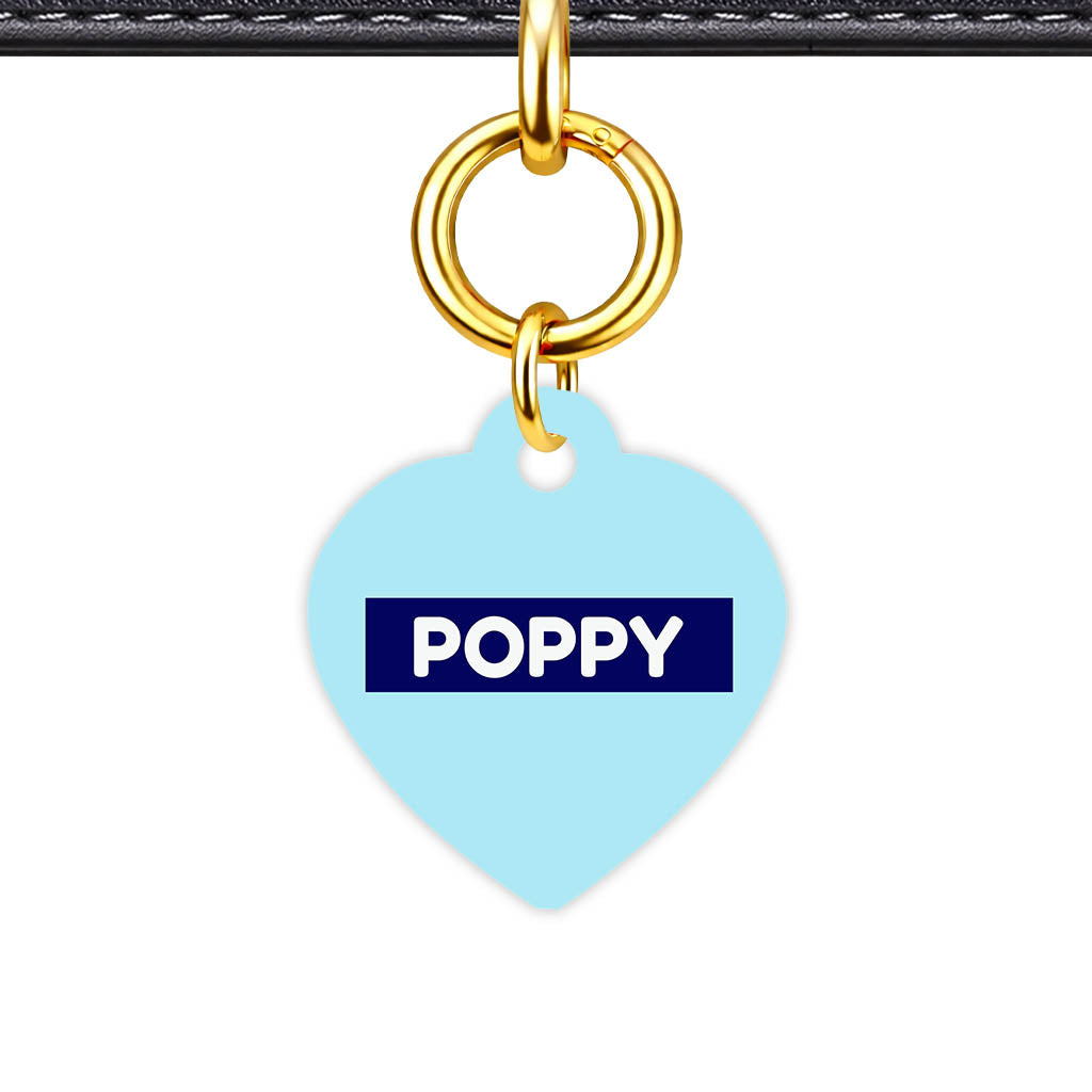 Light and Navy Blue QR Smart Pet Id Tag (Dog Tag & Cat Tag)