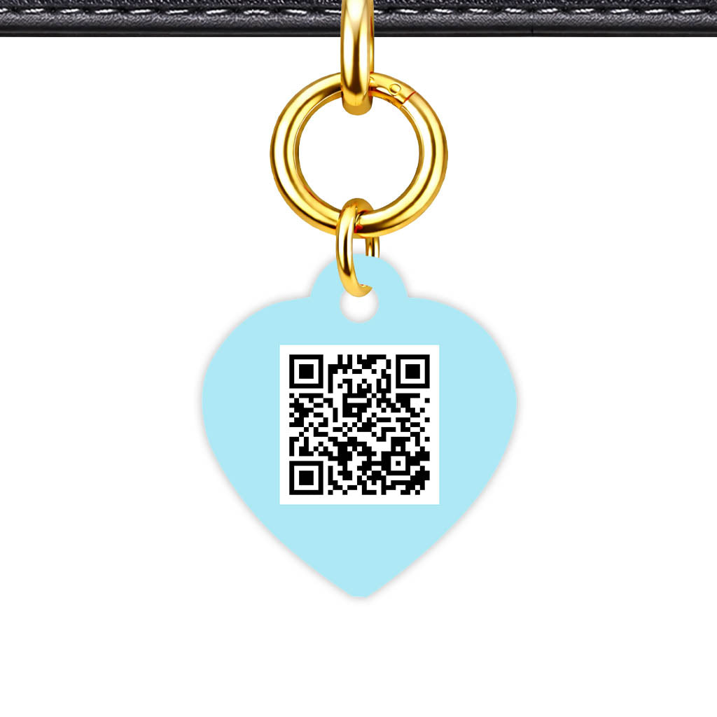 Light and Navy Blue QR Smart Pet Id Tag (Dog Tag & Cat Tag)