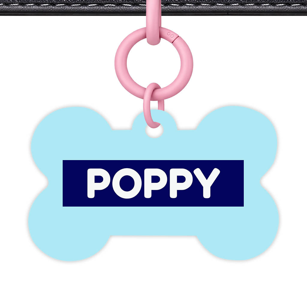 Light and Navy Blue Classic Pet Id (Dog Tag & Cat Tag)