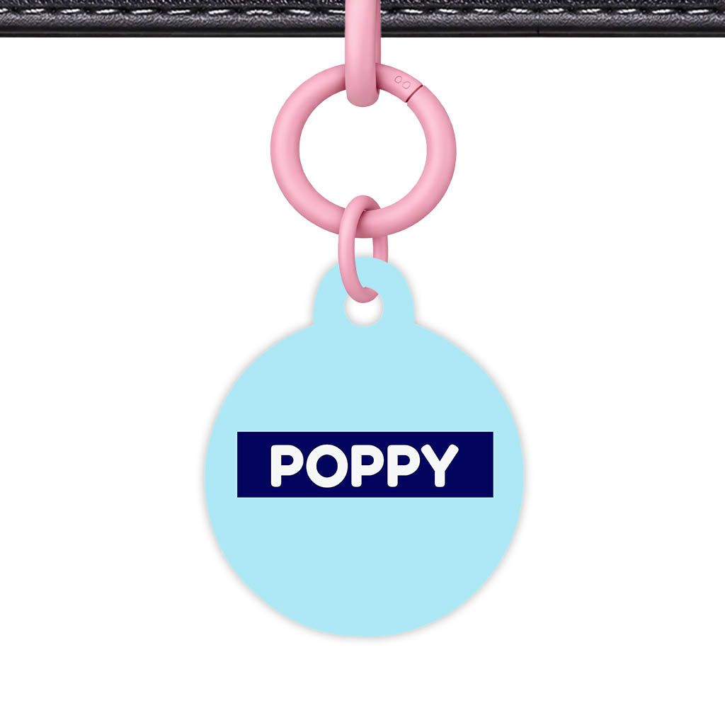 Light and Navy Blue Classic Pet Id (Dog Tag & Cat Tag)