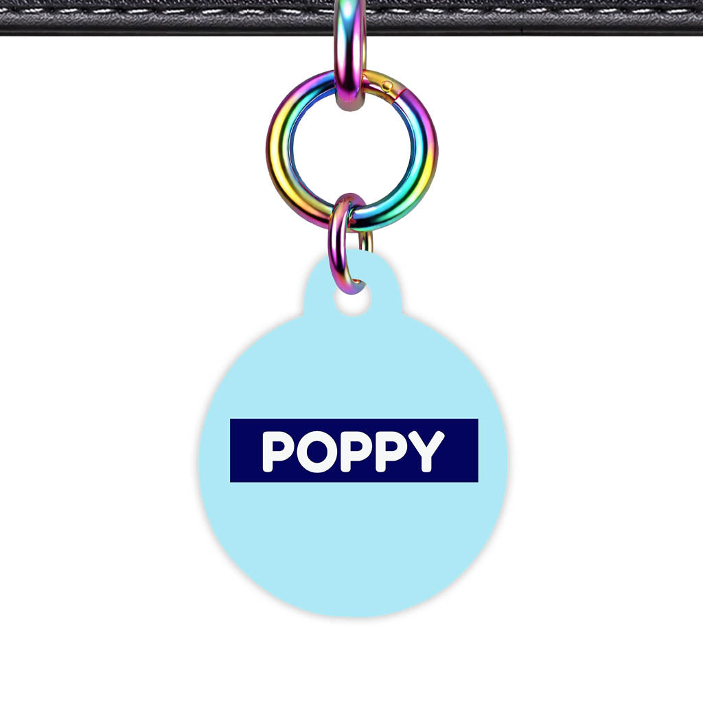 Light and Navy Blue Classic Pet Id (Dog Tag & Cat Tag)