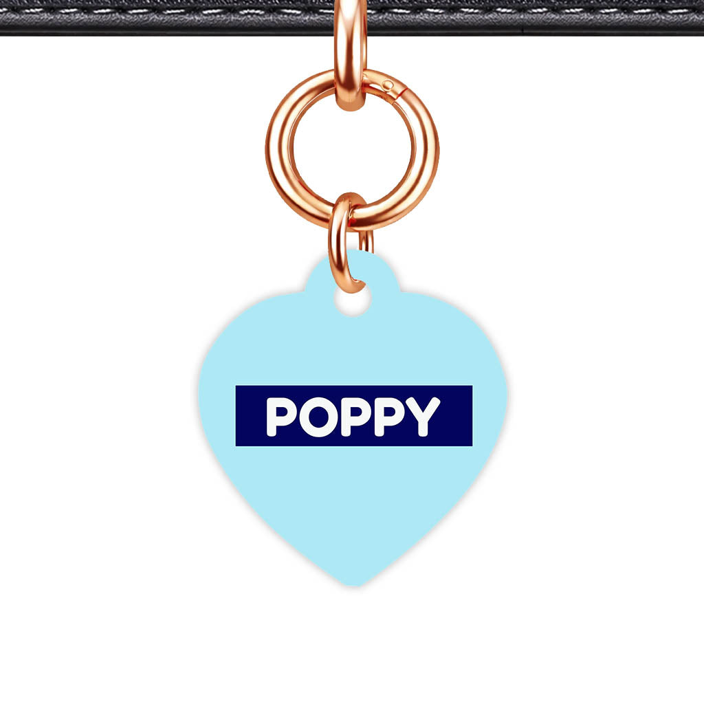 Light and Navy Blue QR Smart Pet Id Tag (Dog Tag & Cat Tag)