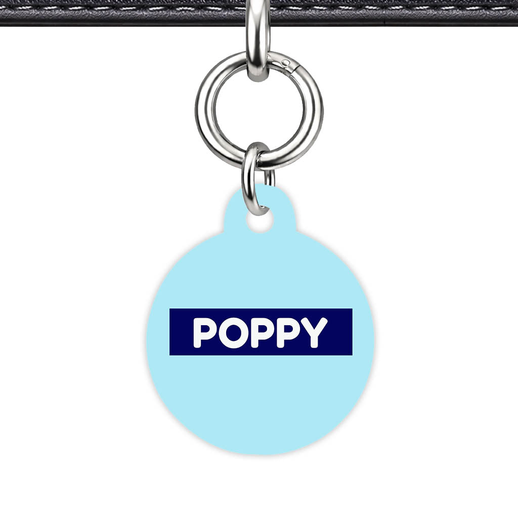 Light and Navy Blue Classic Pet Id (Dog Tag & Cat Tag)