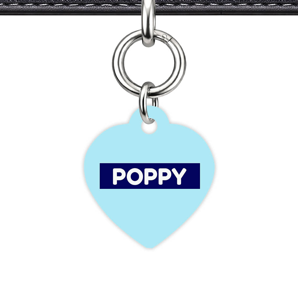 Light and Navy Blue QR Smart Pet Id Tag (Dog Tag & Cat Tag)
