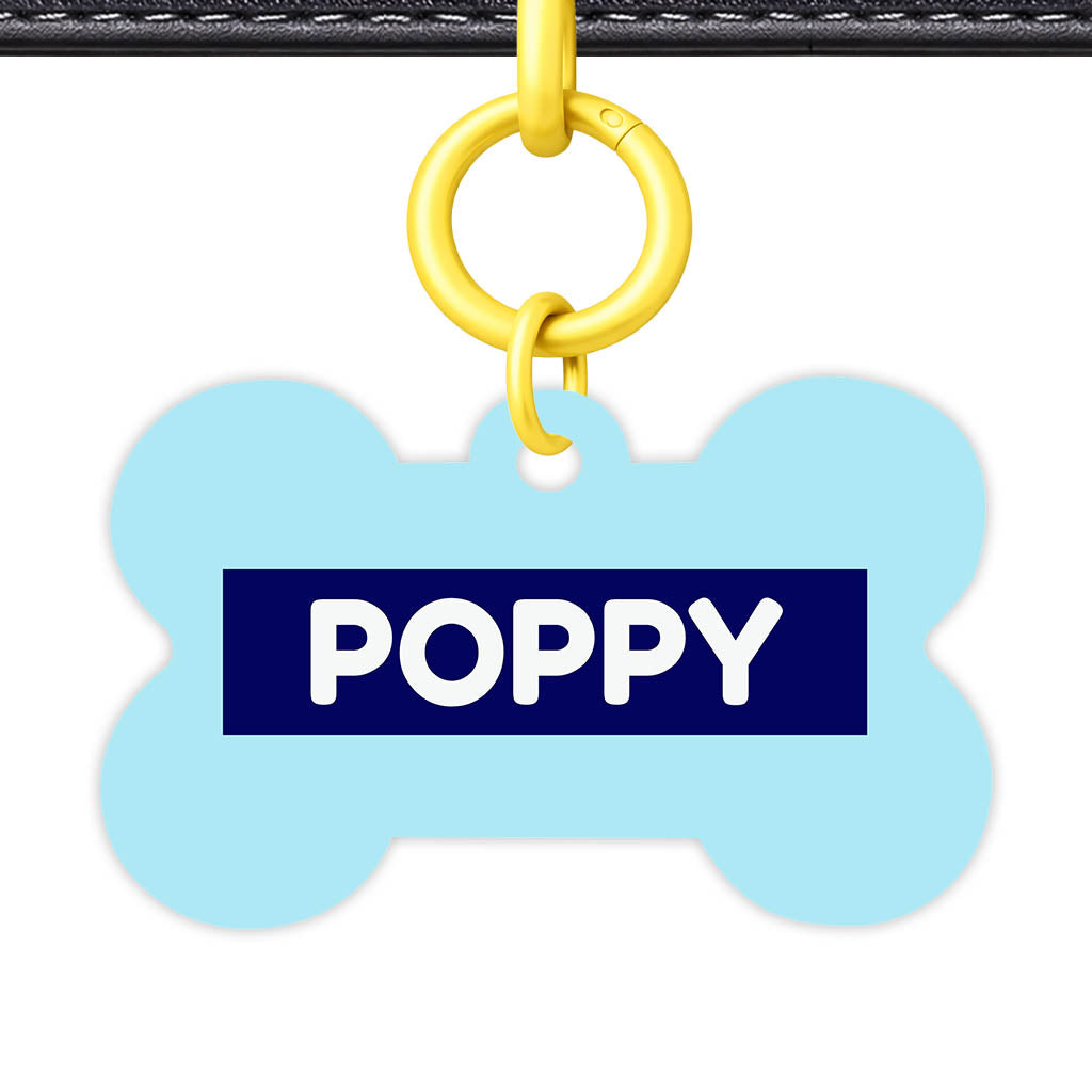 Light and Navy Blue Classic Pet Id (Dog Tag & Cat Tag)