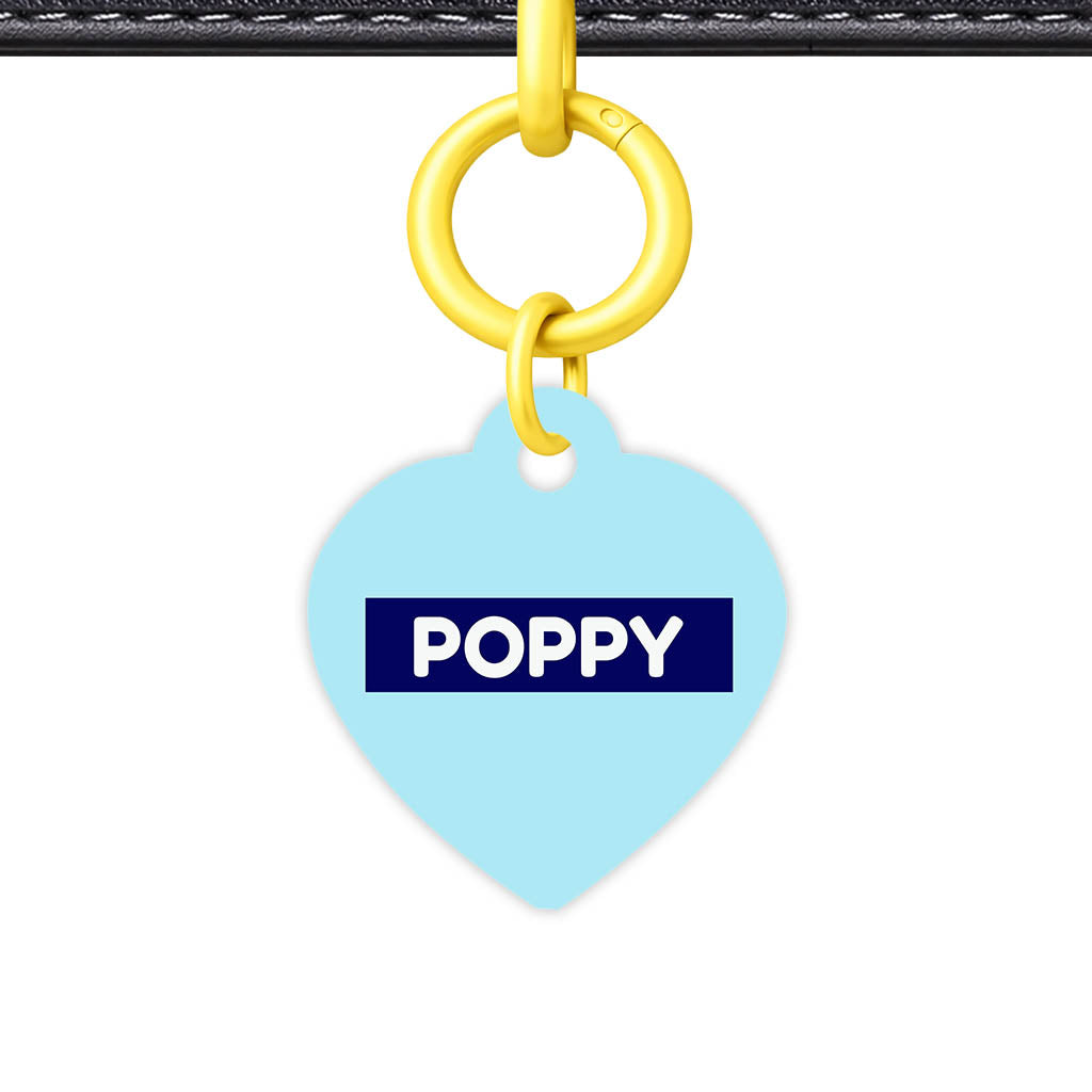 Light and Navy Blue QR Smart Pet Id Tag (Dog Tag & Cat Tag)