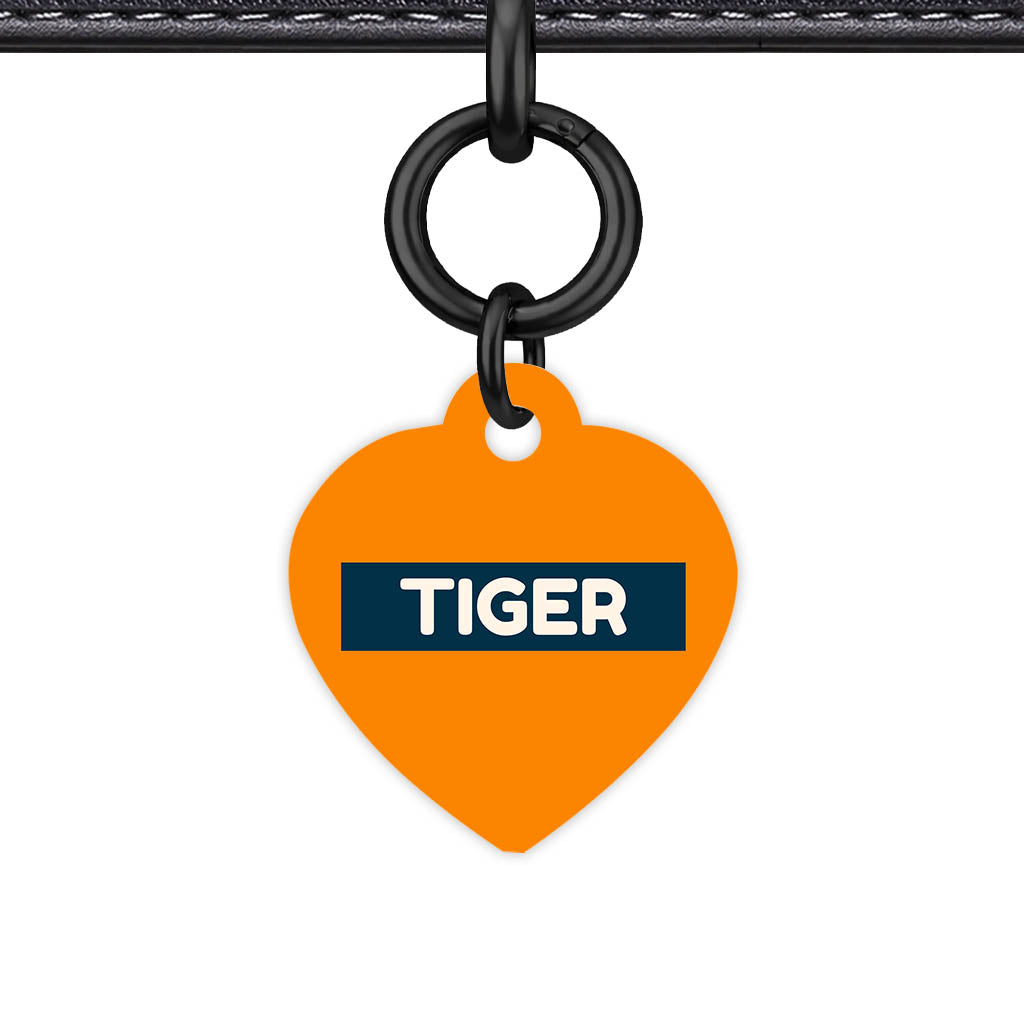 Orange and Navy QR Smart Pet Id Tag (Dog Tag & Cat Tag)