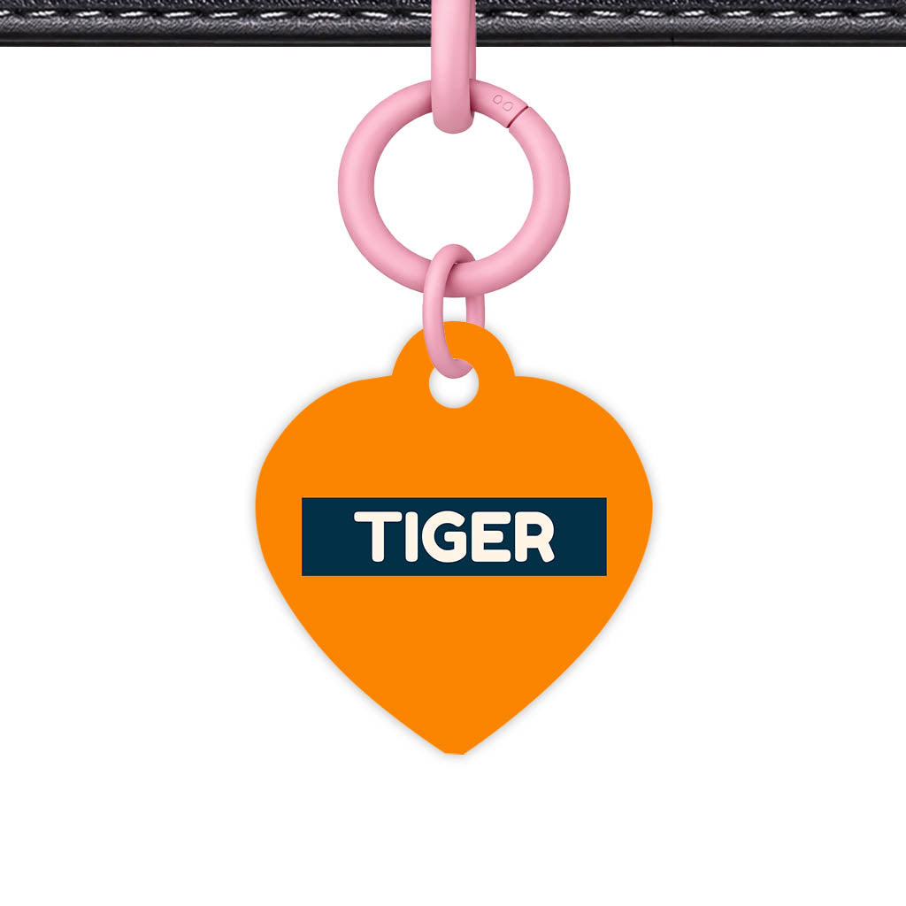 Orange and Navy Classic Pet Id (Dog Tag & Cat Tag)