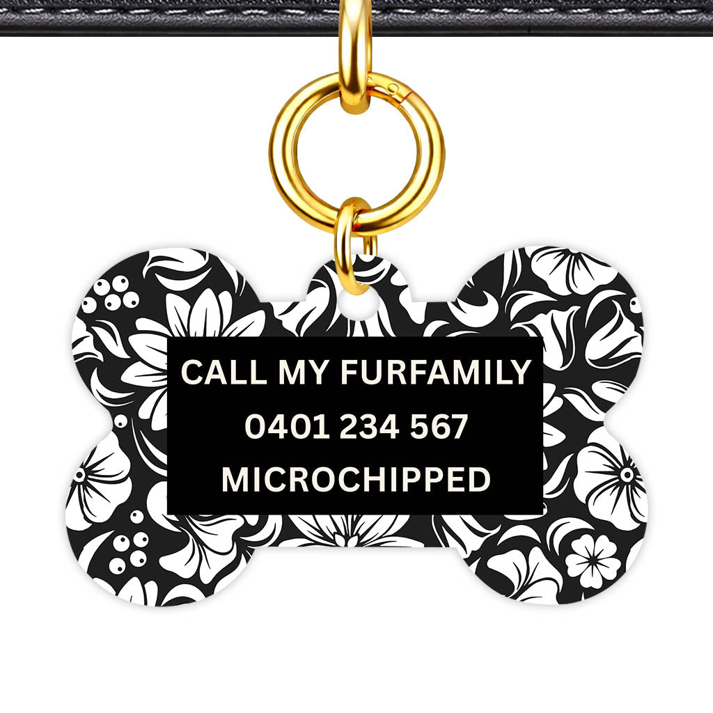 Black and White Flora Classic Pet Id - image 12