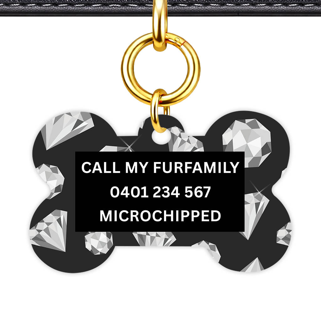 Diamonds Mono Classic Pet Id (Dog Tag & Cat Tag)