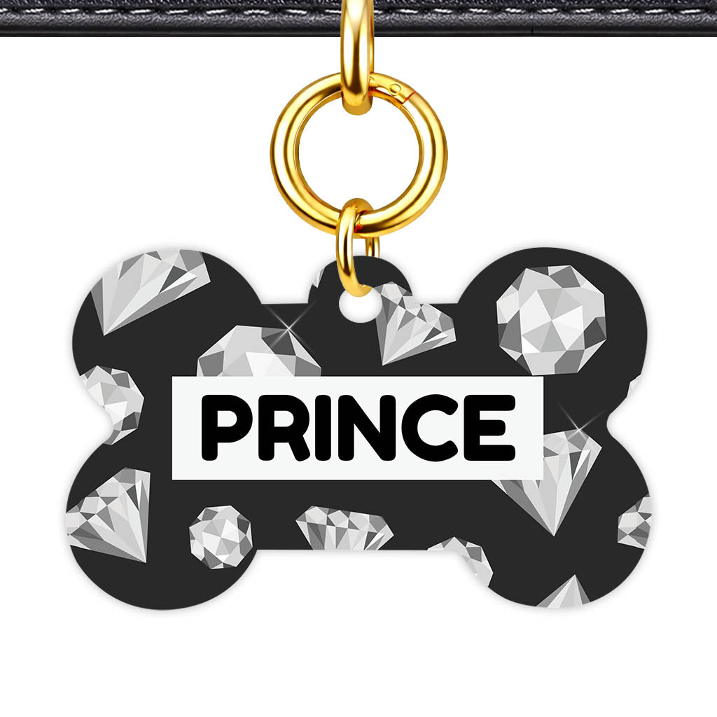 Diamonds Mono QR Smart Pet Id Tag (Dog Tag & Cat Tag)