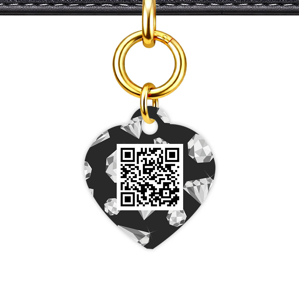 Diamonds Mono QR Smart Pet Id Tag (Dog Tag & Cat Tag)