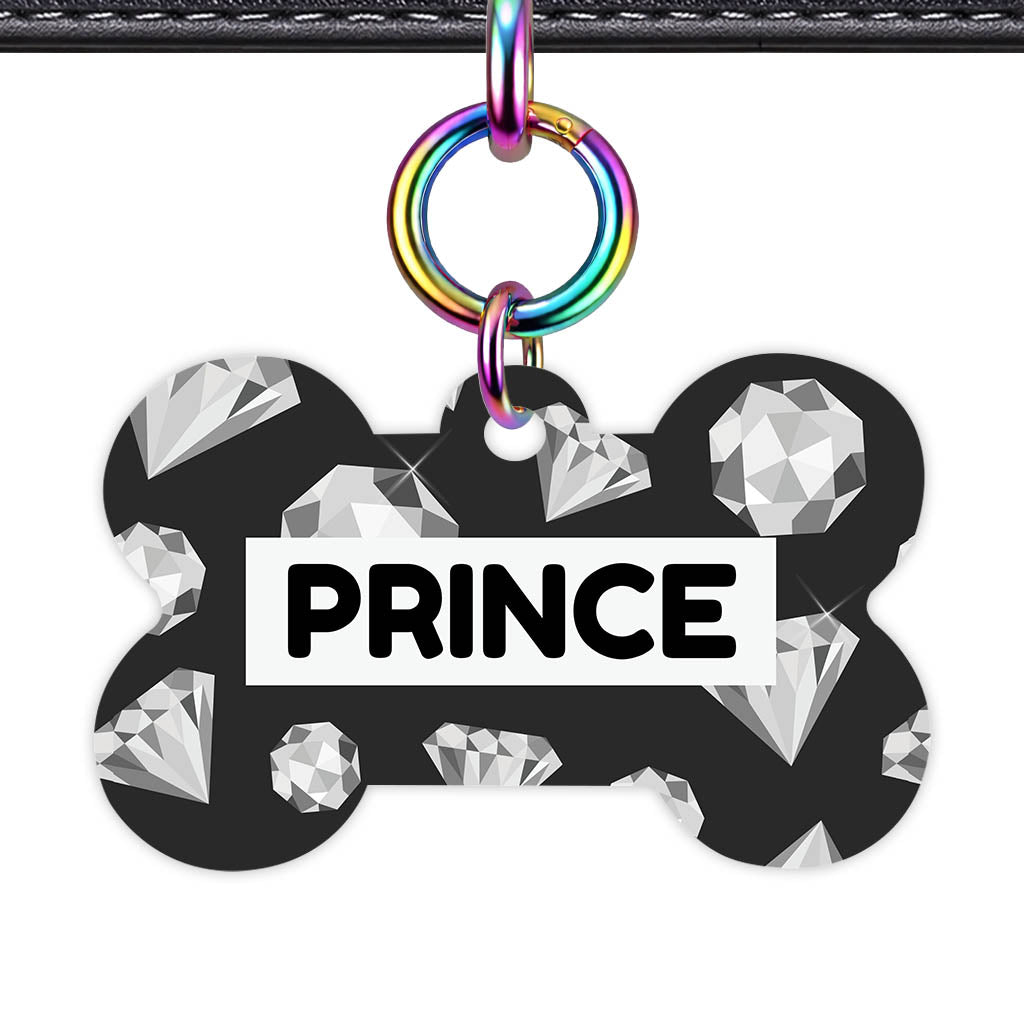 Diamonds Mono QR Smart Pet Id Tag (Dog Tag & Cat Tag)