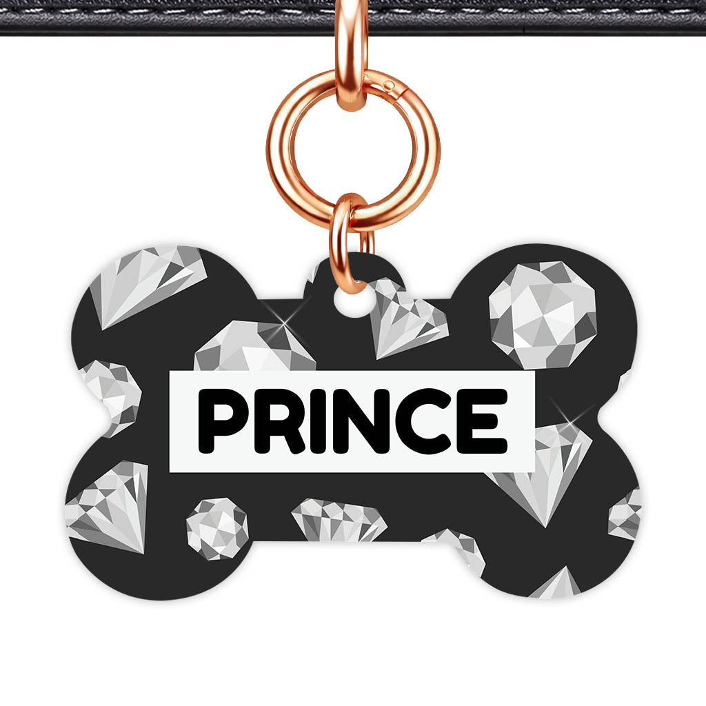 Diamonds Mono QR Smart Pet Id Tag (Dog Tag & Cat Tag)