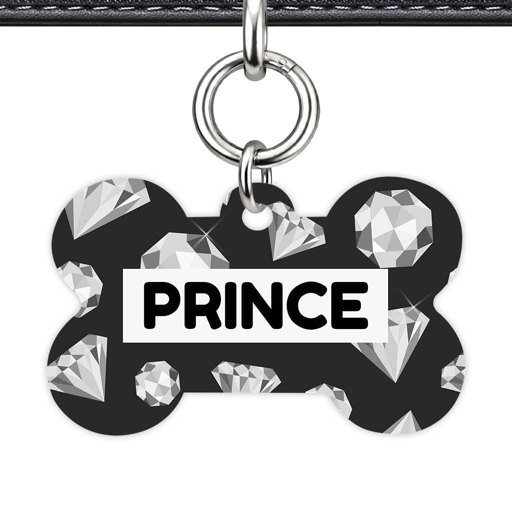 Diamonds Mono QR Smart Pet Id Tag (Dog Tag & Cat Tag)