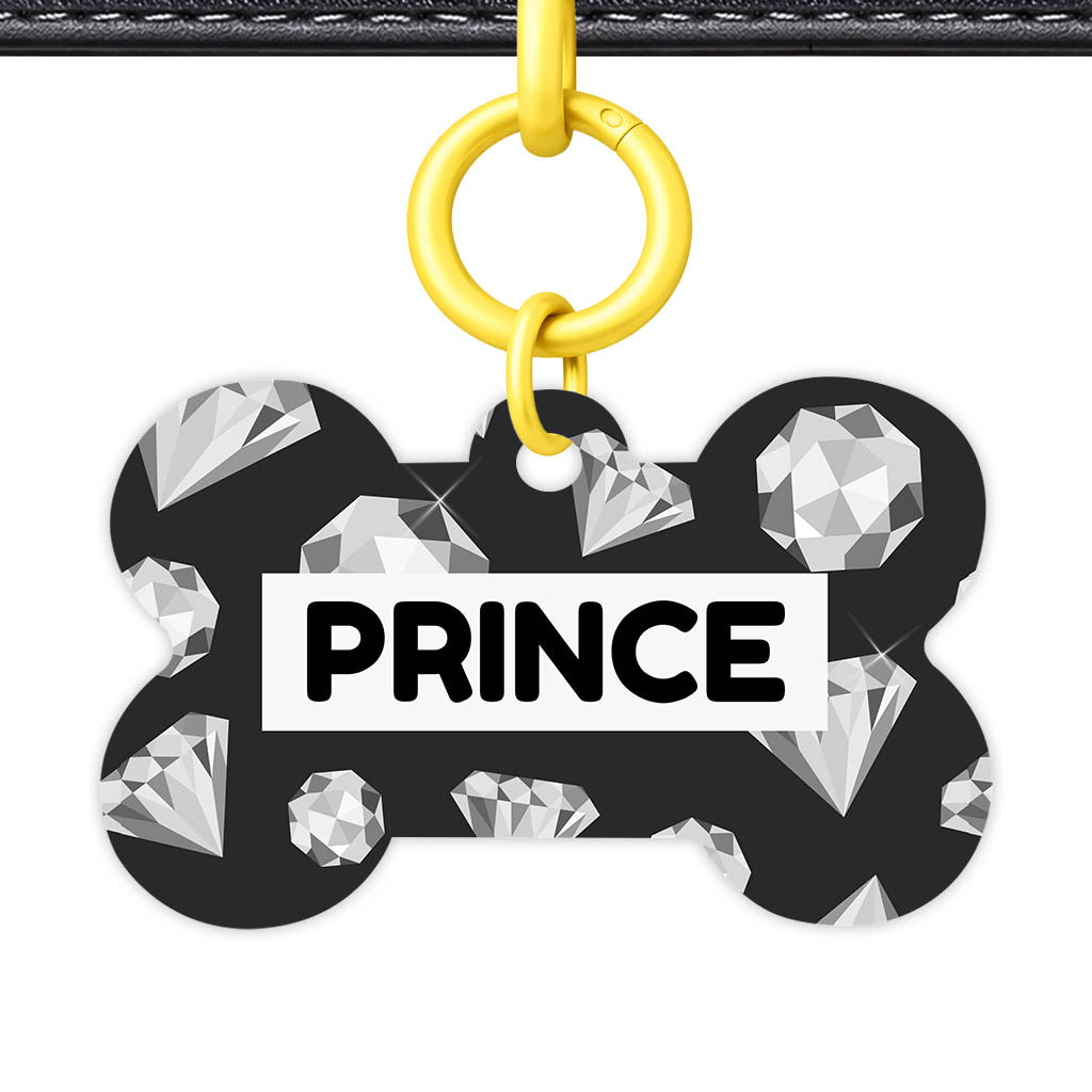 Diamonds Mono QR Smart Pet Id Tag (Dog Tag & Cat Tag)