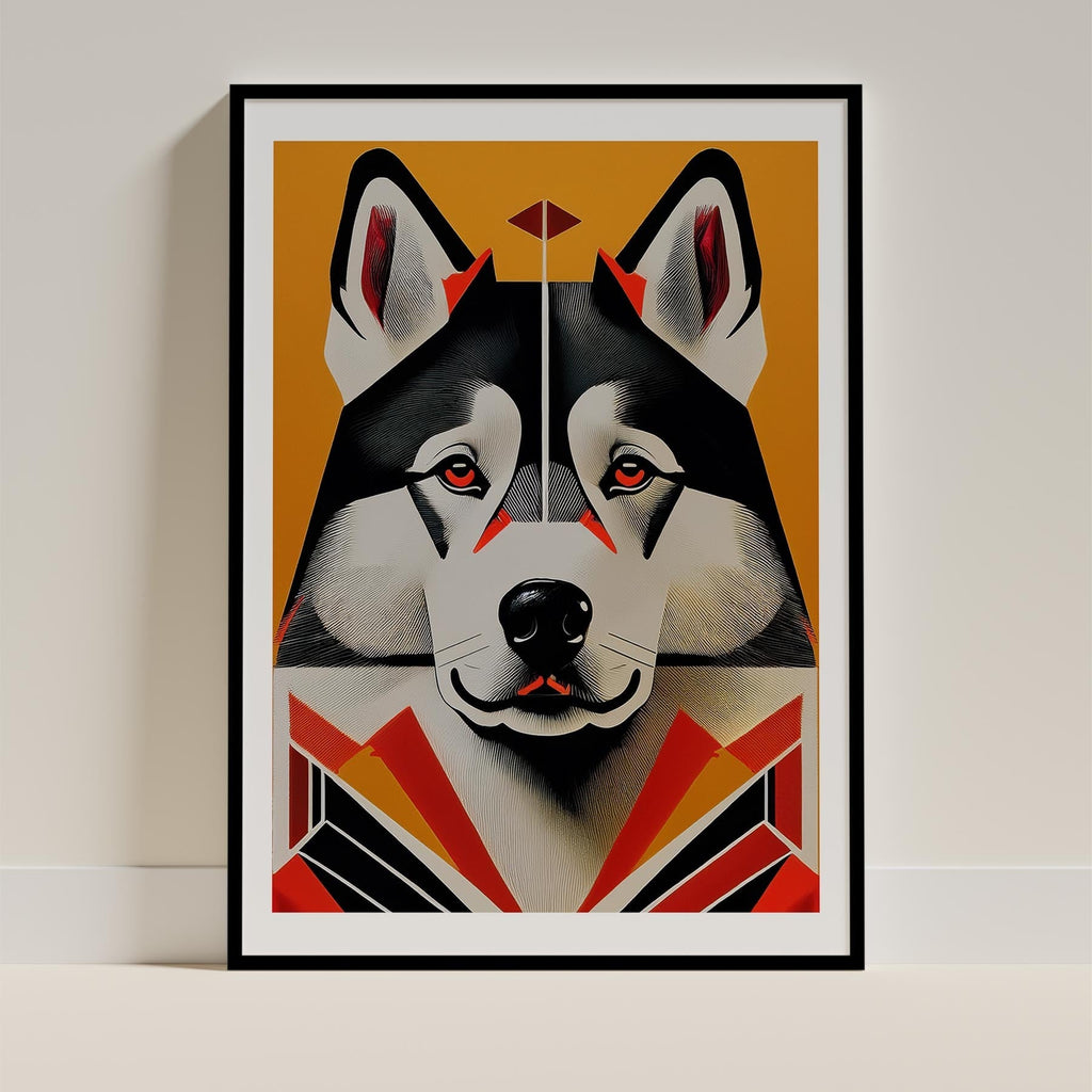 Alaskan Malamute Geometric Orange Series image 0