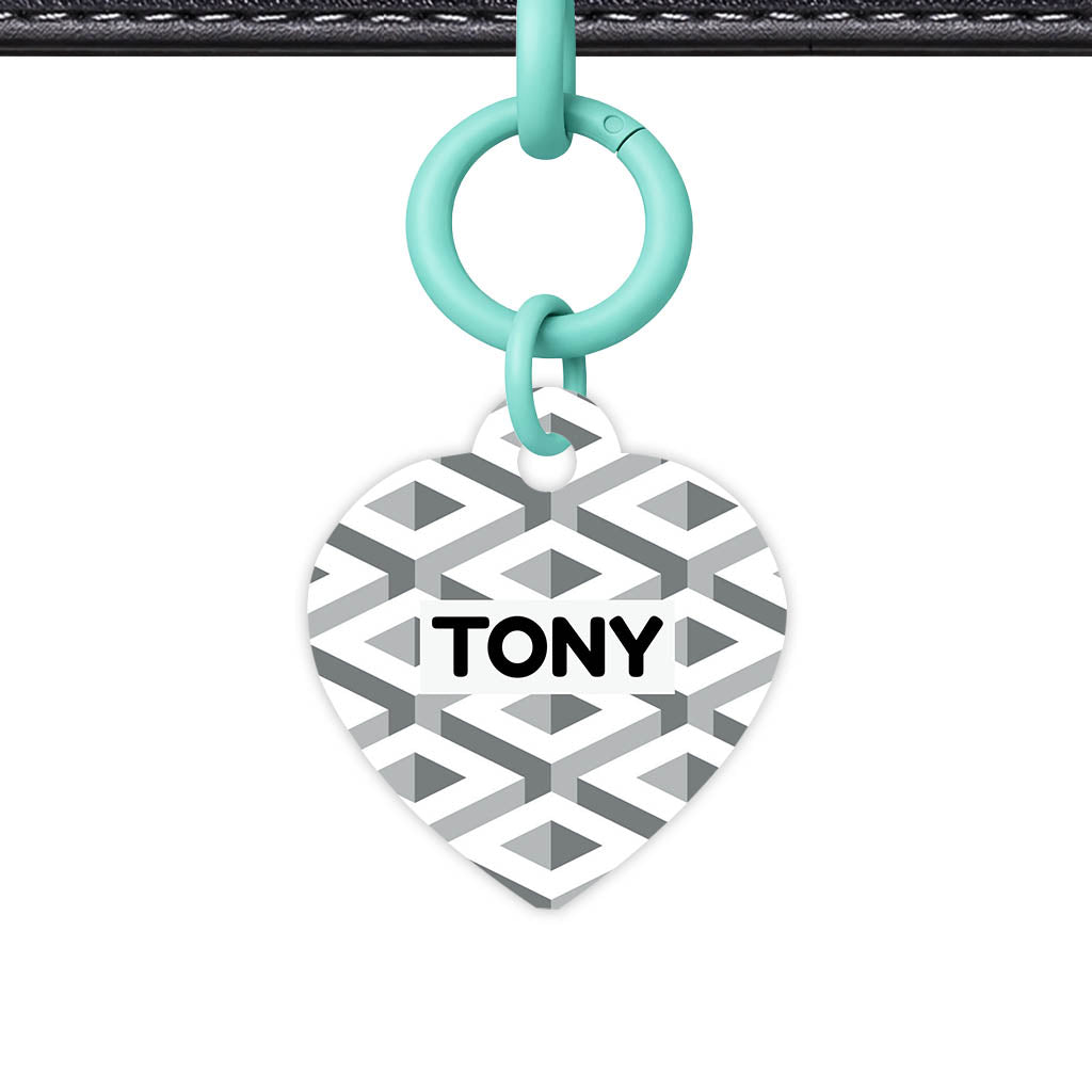 Cube Geometric Mono QR Smart Pet Id Tag (Dog Tag & Cat Tag)