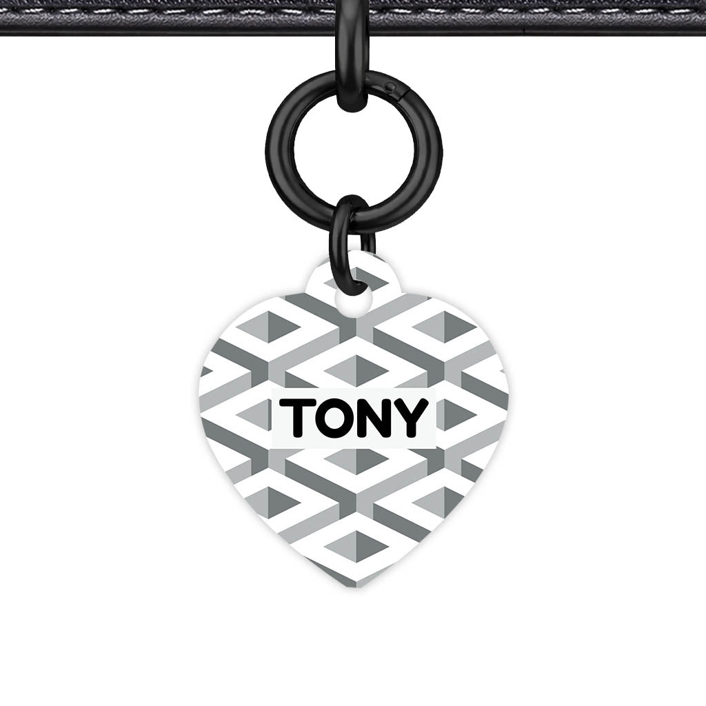 Cube Geometric Mono QR Smart Pet Id Tag (Dog Tag & Cat Tag)