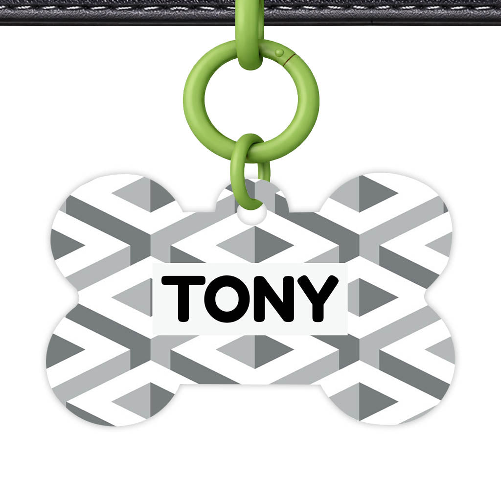 Cube Geometric Mono QR Smart Pet Id Tag (Dog Tag & Cat Tag)