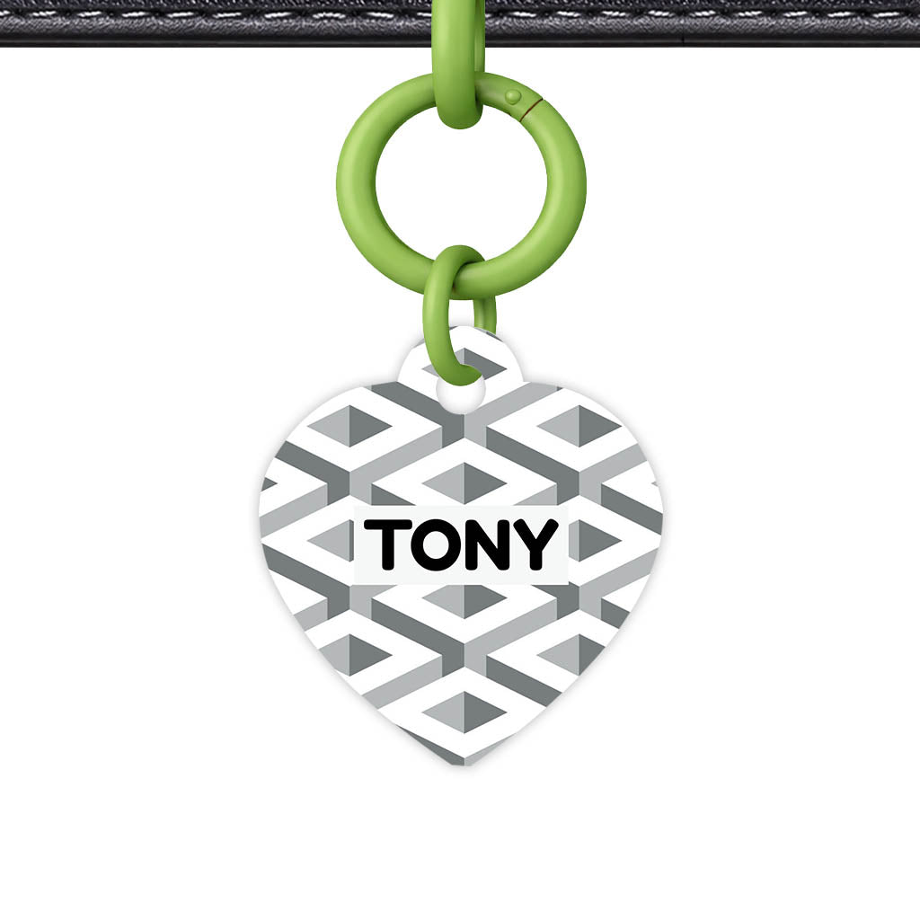 Cube Geometric Mono QR Smart Pet Id Tag (Dog Tag & Cat Tag)