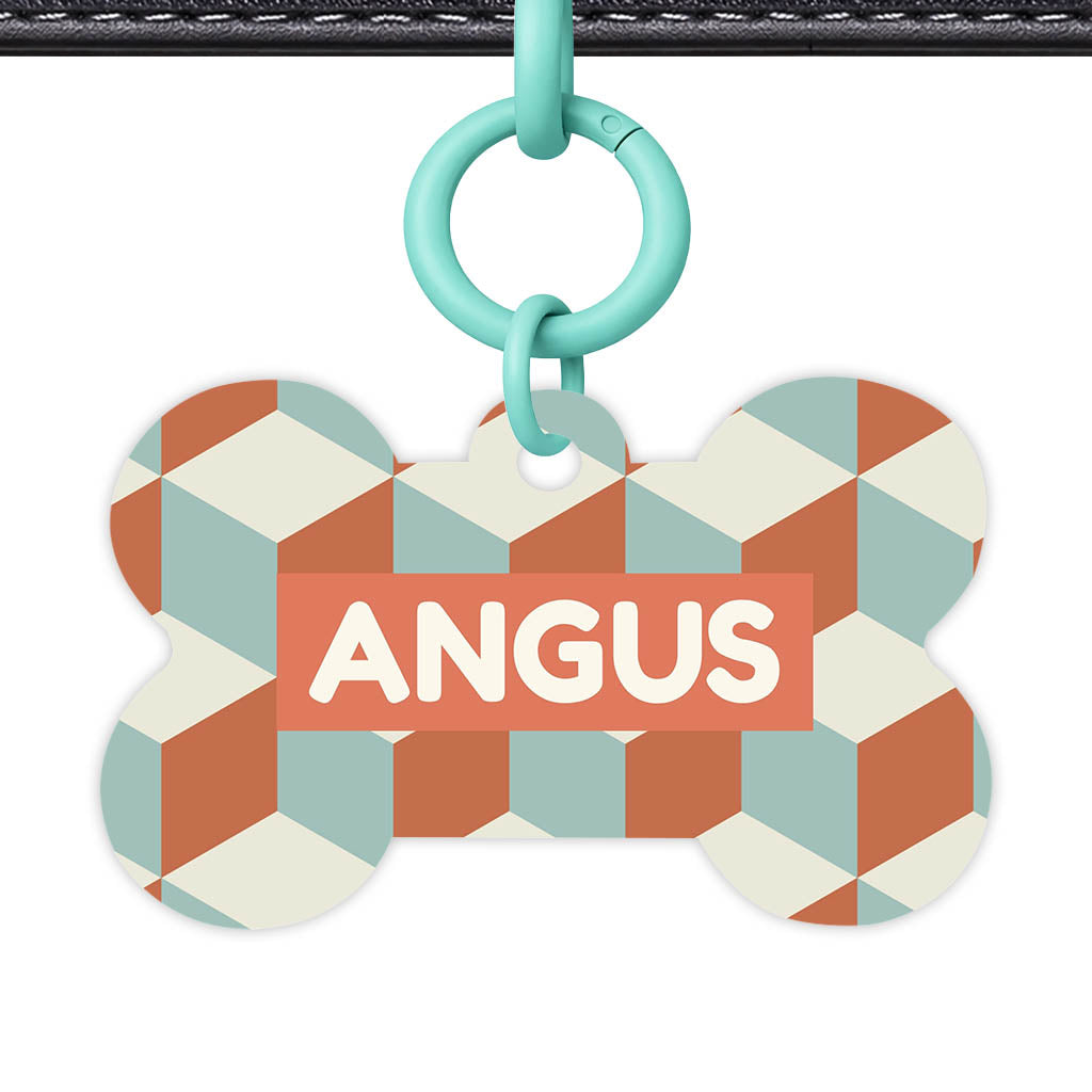 Retro Cubist QR Smart Pet Id Tag (Dog Tag & Cat Tag)
