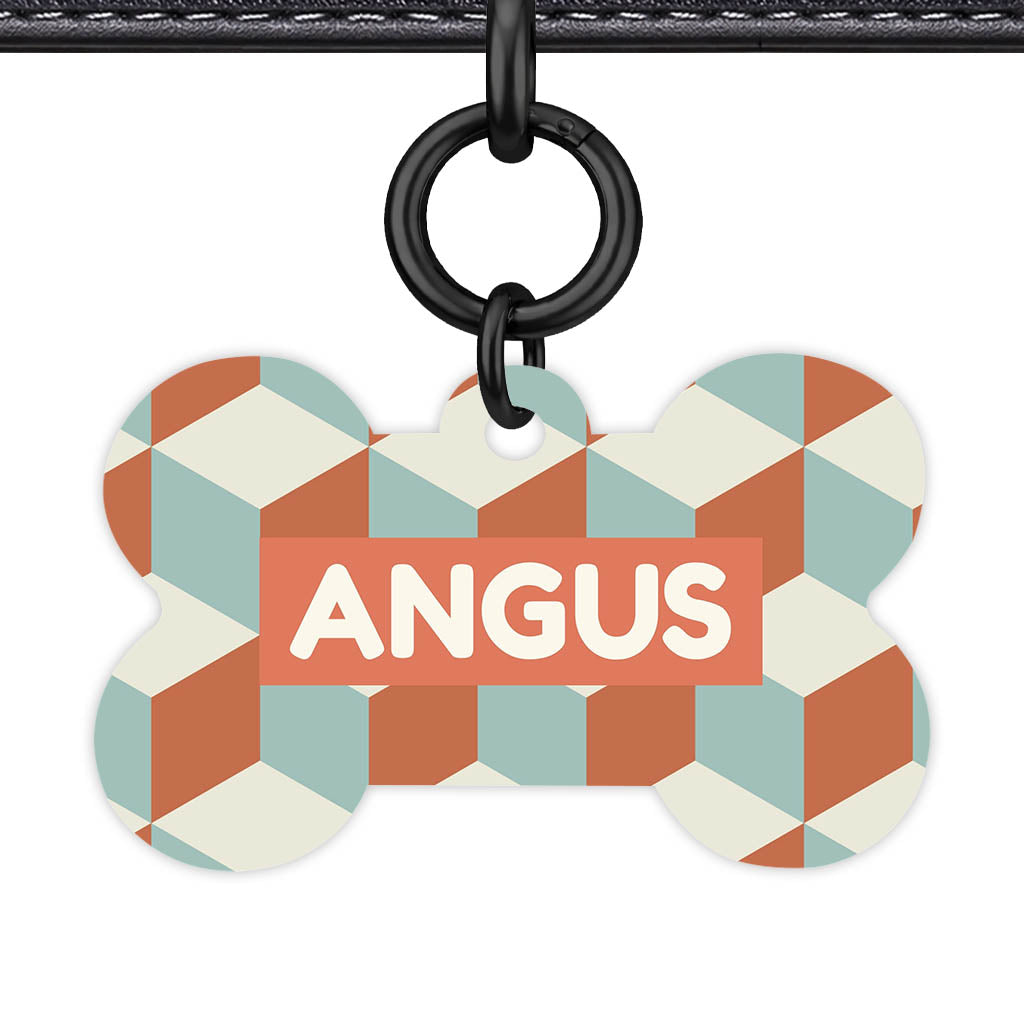 Retro Cubist QR Smart Pet Id Tag (Dog Tag & Cat Tag)