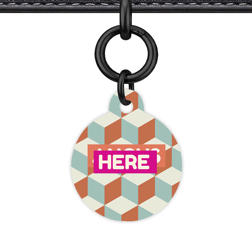 Retro Cubist QR Smart Pet Id Tag (Dog Tag & Cat Tag)