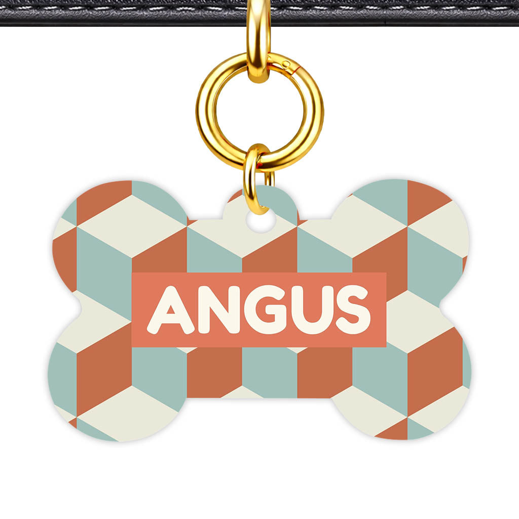 Retro Cubist QR Smart Pet Id Tag (Dog Tag & Cat Tag)
