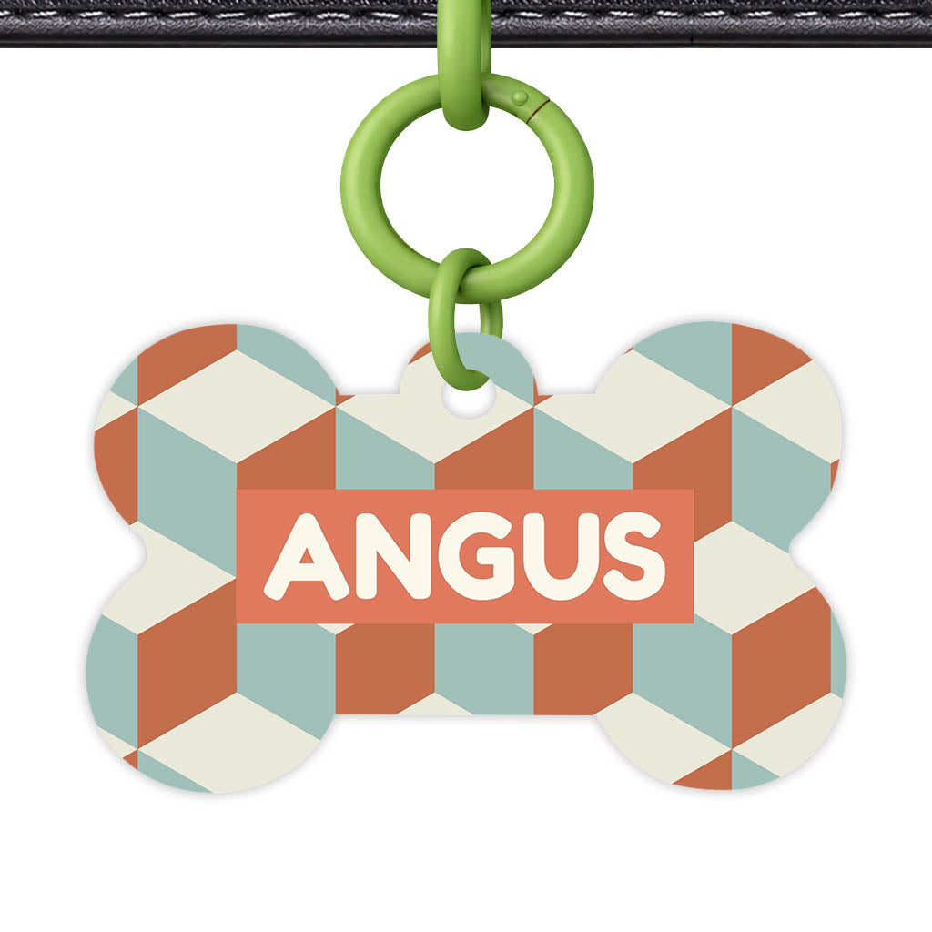 Retro Cubist QR Smart Pet Id Tag (Dog Tag & Cat Tag)