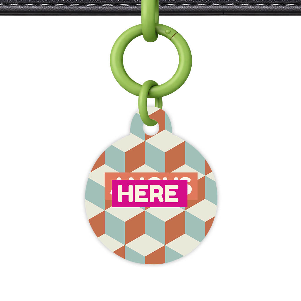 Retro Cubist QR Smart Pet Id Tag (Dog Tag & Cat Tag)