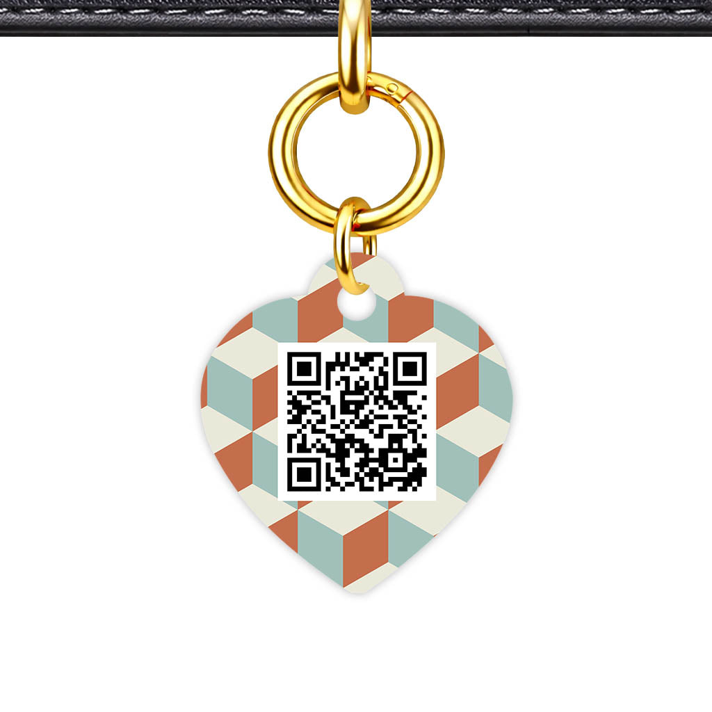 Retro Cubist QR Smart Pet Id Tag (Dog Tag & Cat Tag)