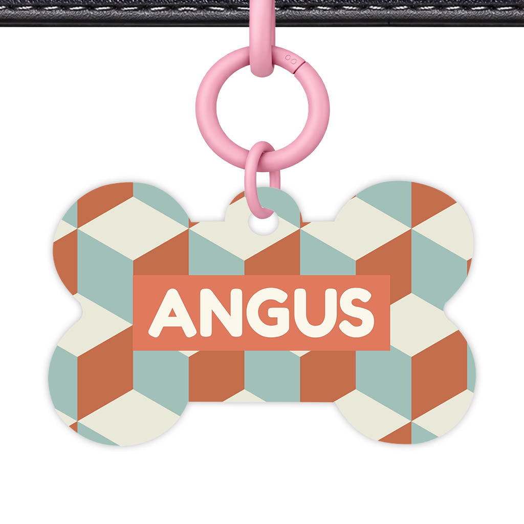 Retro Cubist QR Smart Pet Id Tag (Dog Tag & Cat Tag)