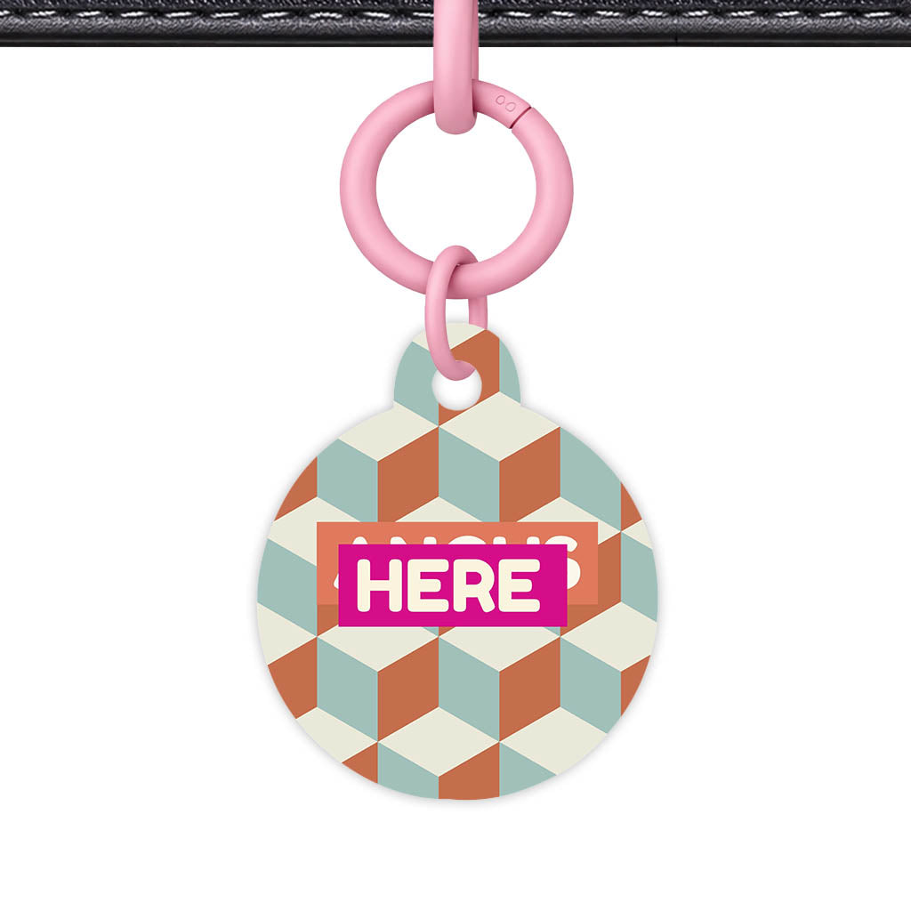Retro Cubist QR Smart Pet Id Tag (Dog Tag & Cat Tag)