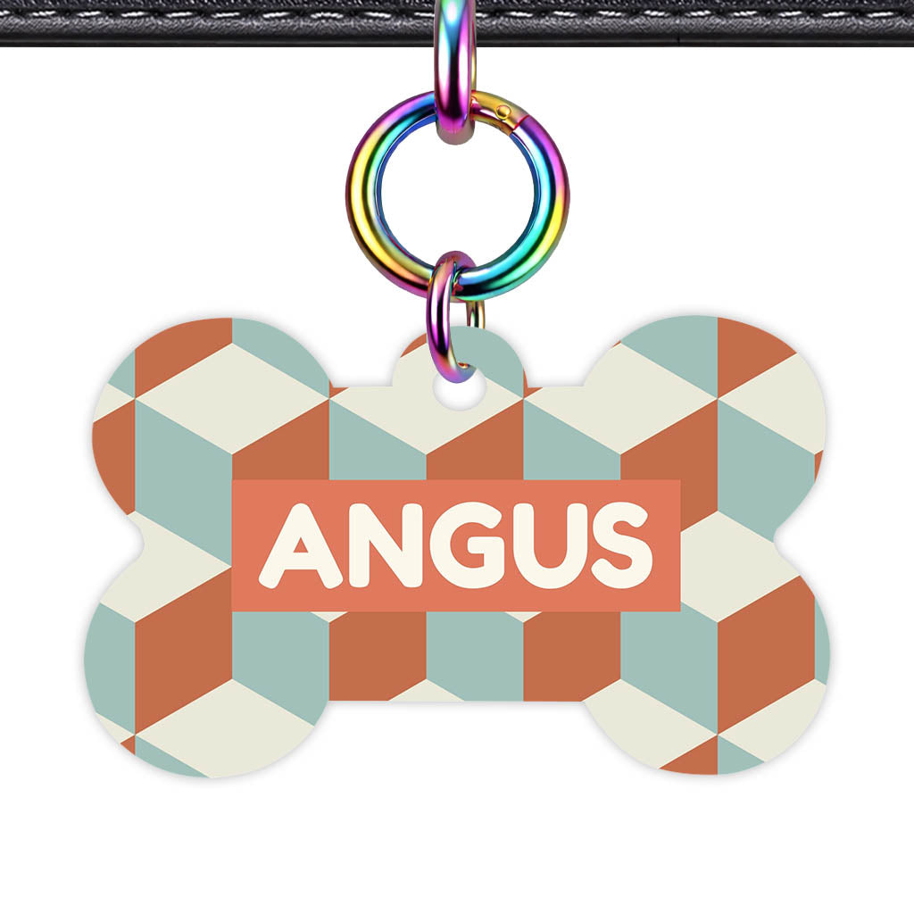 Retro Cubist QR Smart Pet Id Tag (Dog Tag & Cat Tag)