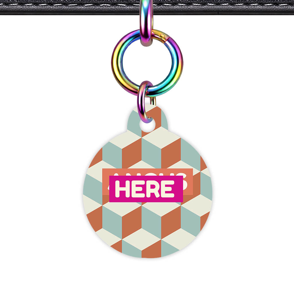 Retro Cubist QR Smart Pet Id Tag (Dog Tag & Cat Tag)