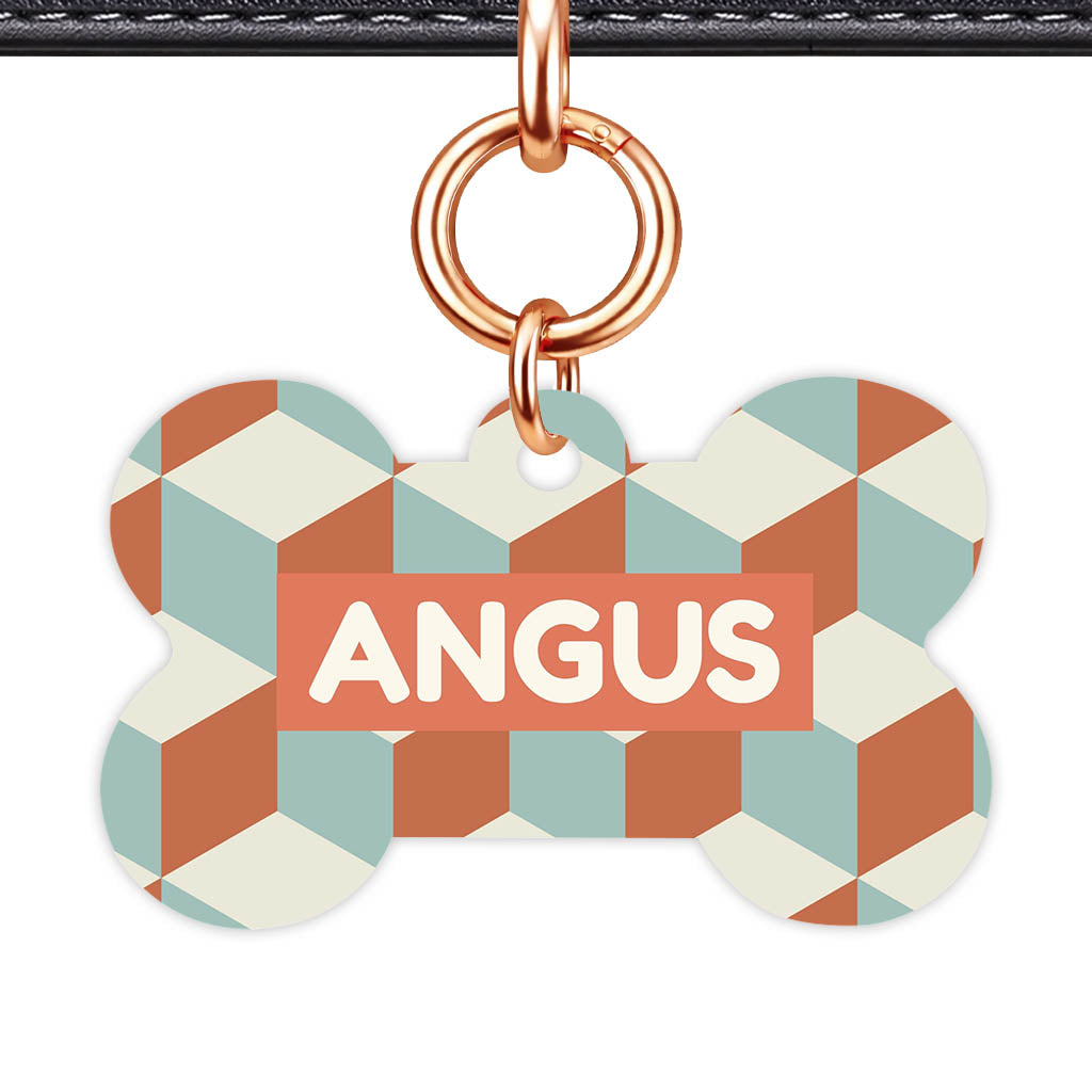 Retro Cubist QR Smart Pet Id Tag (Dog Tag & Cat Tag)