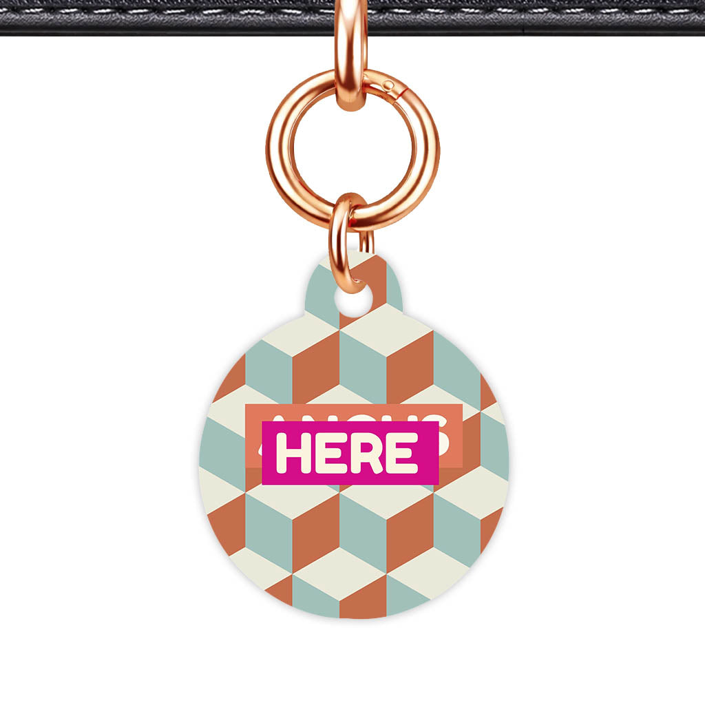 Retro Cubist QR Smart Pet Id Tag (Dog Tag & Cat Tag)