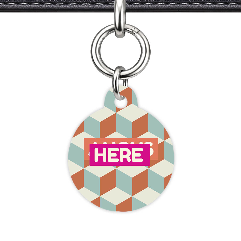 Retro Cubist QR Smart Pet Id Tag (Dog Tag & Cat Tag)