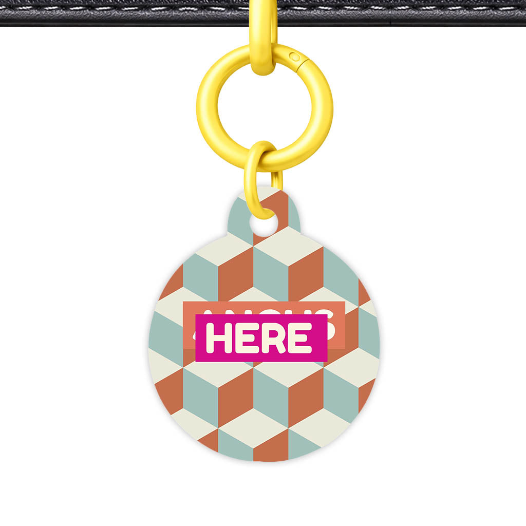 Retro Cubist QR Smart Pet Id Tag (Dog Tag & Cat Tag)