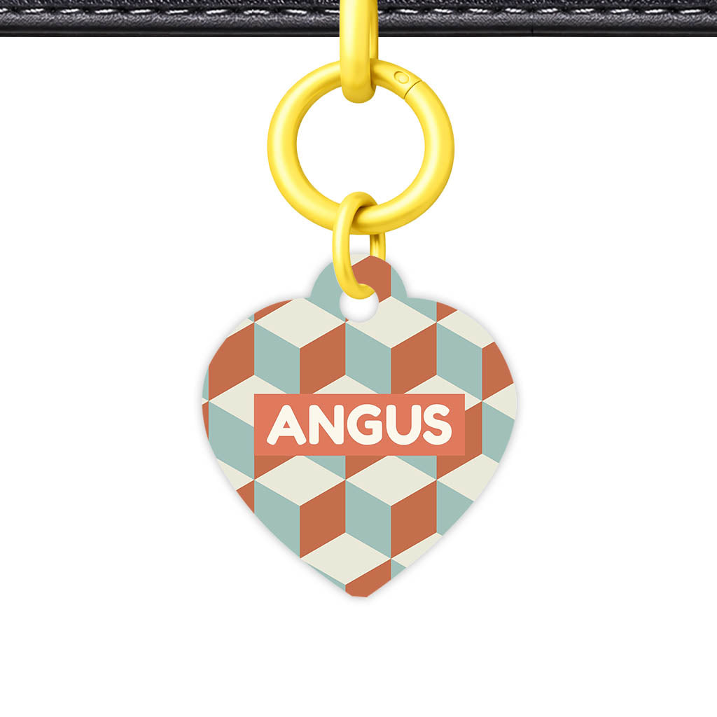Retro Cubist QR Smart Pet Id Tag (Dog Tag & Cat Tag)