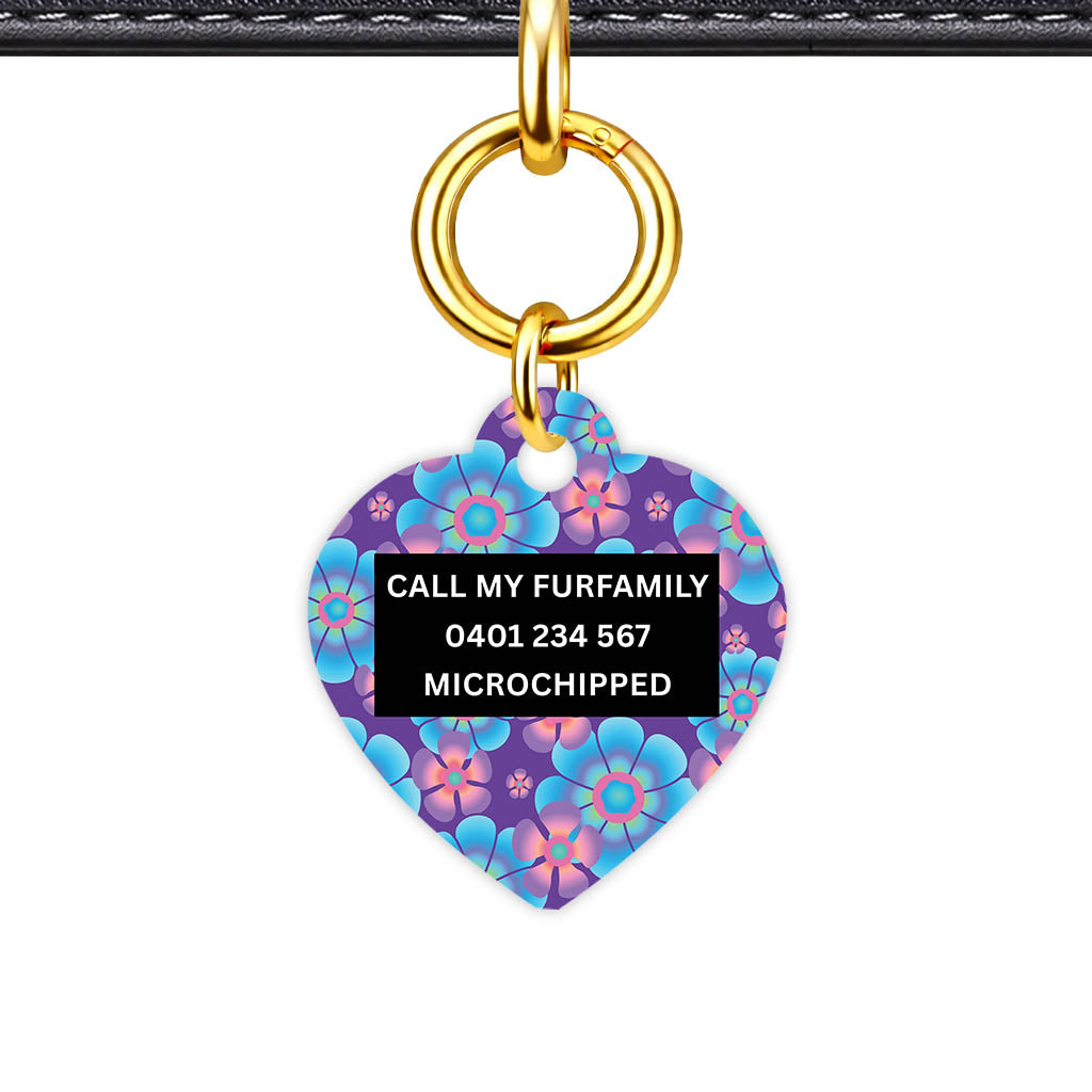 Neon Flowers Classic Pet Id (Dog Tag & Cat Tag)