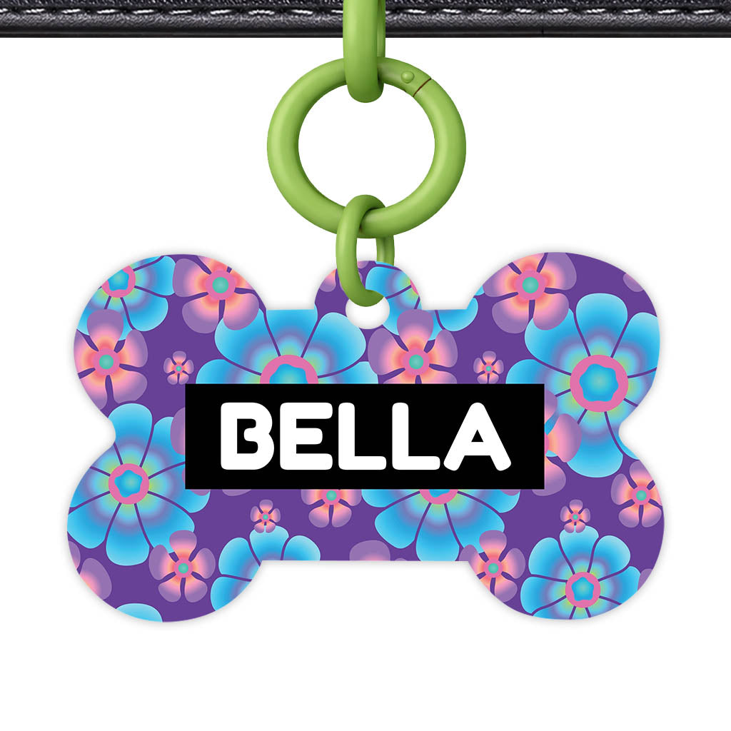 Neon Flowers Classic Pet Id (Dog Tag & Cat Tag)